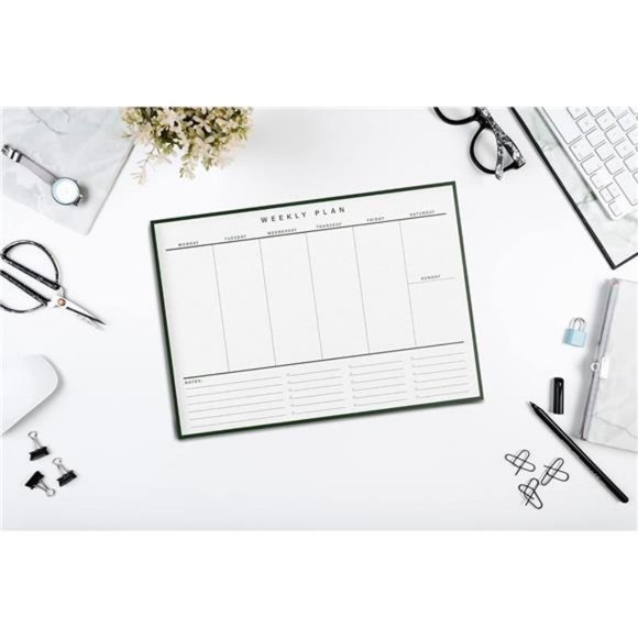 Weekly Desk Planner- 52 undated pages 100gsm Premium Paper Simple Weekly Planner - Picture 4 of 5